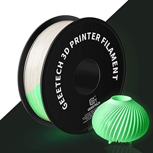 PLA Filamento 1.75mm, Brilla verde en la oscuridad, filamento de la impresora GEEETECH 3D filamento 1 kg