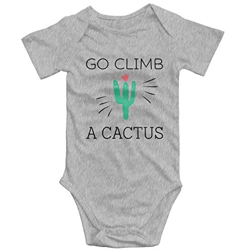 Promini Go Climb A Cactus Baby Mono de algodón de manga corta, 6-9 meses, ZI7392