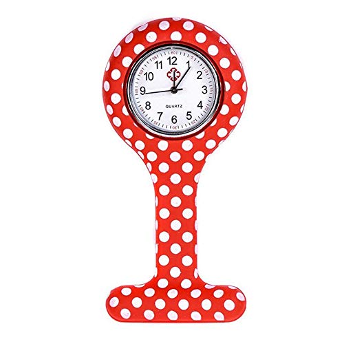 Reloj de Las Mujeres, Moda mxdmai Enfermera con Clip Fob Reloj análogo de Cuarzo de Silicona Enfermera del Bolsillo de la Broche de la Jalea del silicón del Reloj Colgante de Bolsillo con Pila de BOT