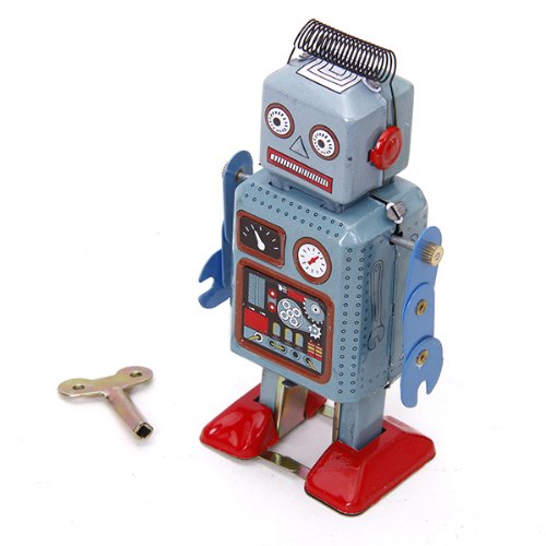 Robot De Cuerda Juguete Regalo De Coleccion Clave Verde Claro + Rojo Robot Toy