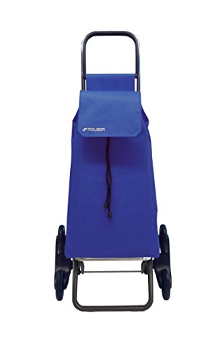 Rolser SAQ006 - Carro de compra (nylon, plegable, 47.5 x 40 x 107 cm, 43 L, 6 ruedas), color azul