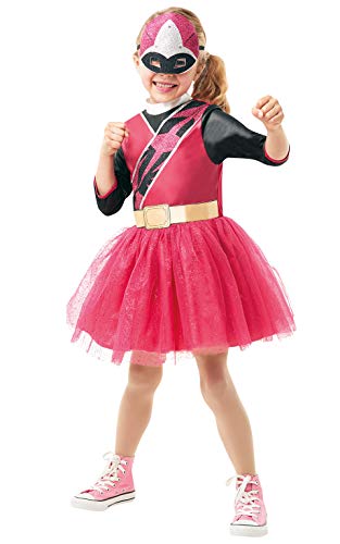 Rubies Disfraz oficial de Power Rangers, Ninja Steel – Disfraz de Ranger rosa para niños de 7 a 8 años