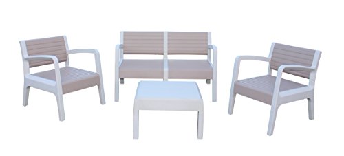 Shaf Miami - Conjunto muebles jardín/terraza, color beige