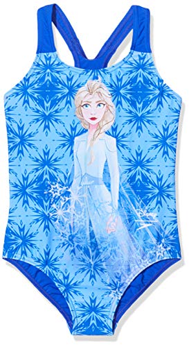 Speedo Inserto Digital Disney Frozen 2"Elsa Bañador, Niñas, Azul Pastel/Azul Cielo/Azul Marino, 3