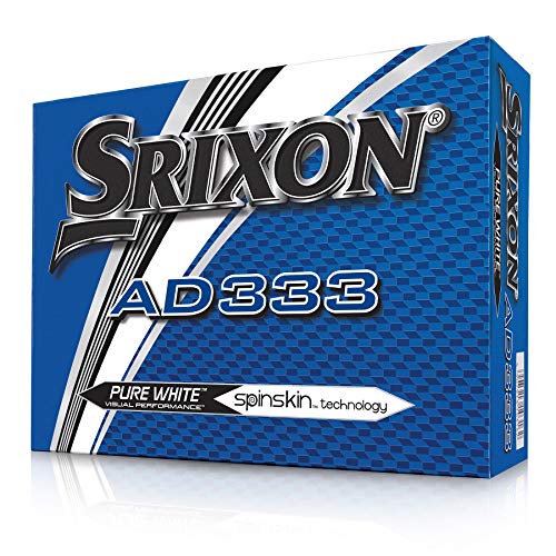 Srixon AD333 Bola de Golf, Modelo 2018, 1 Docena, Blanco