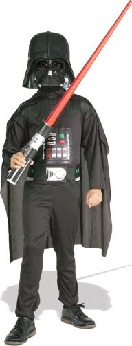 Star Wars - Disfraz de Darth Vader para niño, caja con disfraz, máscara y espada, 3-4 años (Rubie`s 41020-S)