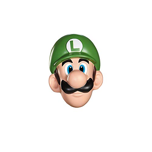 Super Mario 13384 - Máscara de Luigi para adultos, color verde, talla única