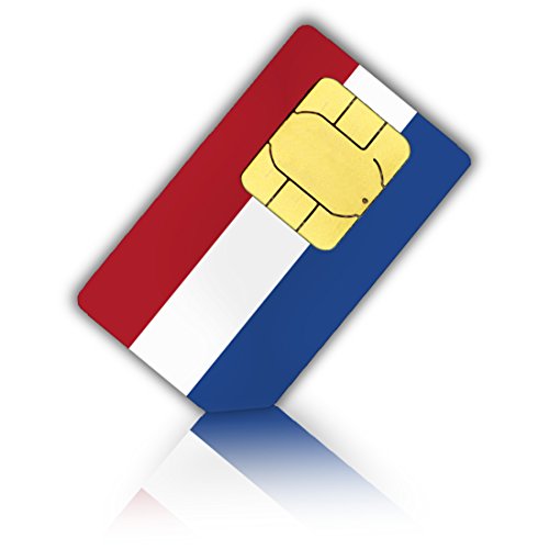 Tarjeta SIM para los Países Bajos (Holanda) + 1 GB de volumen de datos de Internet móvil – Nano SIM – Tarjeta SIM de prepago holandés