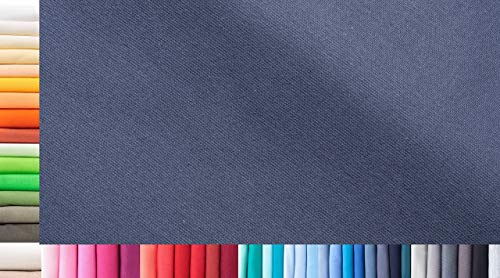 Tela para puños, tamaño XXL, 75 cm de ancho, sencilla: 150 cm de ancho, color: 42 azul grisáceo 1 m de largo, 96% algodón, 4% elastano, 50 colores a elegir; Jersey3