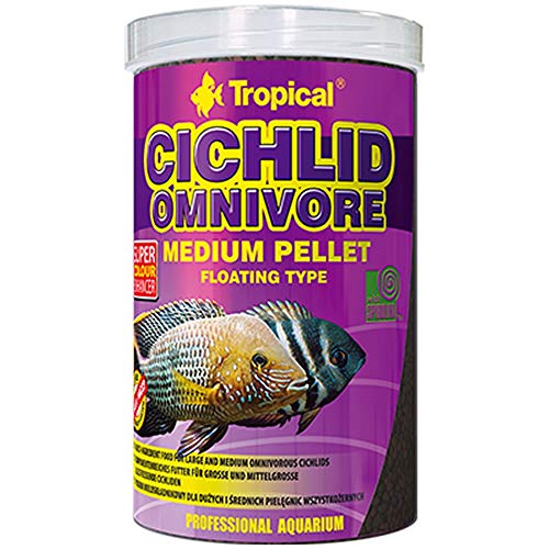 Tropical Cichlid Omnivore Medium Pellet, 1 Unidad (1 l)