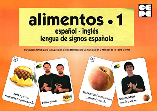 Vocabulario fotográfico elemental - Alimentos 1 (frutas) (Vocabulario fotográfico elemental (español,inglés,lengua de signos española))