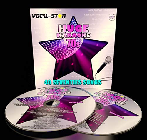 Vocal-Star 70s Seventies Karaoke CDG CD+G Disc Set 40 Songs - 2 Discs