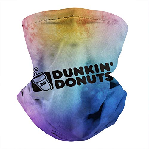 WH-CLA Bufanda De Media Cara para Hombres Y Mujeres Dunkin-Donuts-Café-Negro Cuello Bufanda Impreso Cuello Pañuelo Respirable Polainas De Cuello Sin Costura Pañuelo De Cabeza