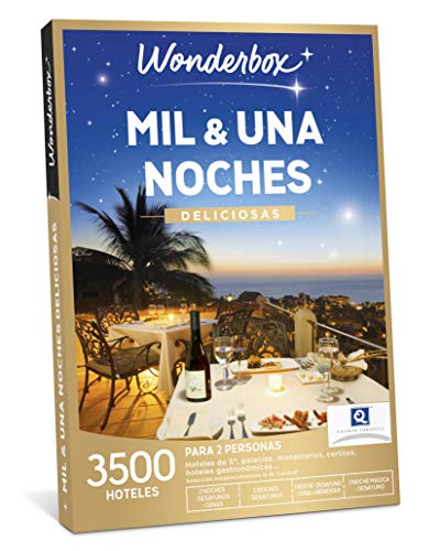 WONDERBOX Caja Regalo - MIL & UNA Noches DELICIOSAS - una Estancia con Diferentes Opciones a Elegir Entre 3.500 hoteles deliciosos para Dos Personas.