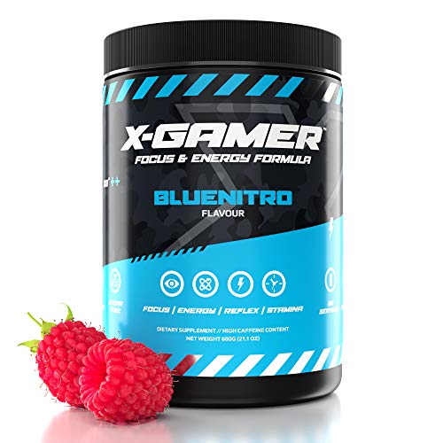 X-Gamer X-Tubz - Gaming Booster Pulver - Shake It Yourself - 600g (60 servings) (Bluenitro)