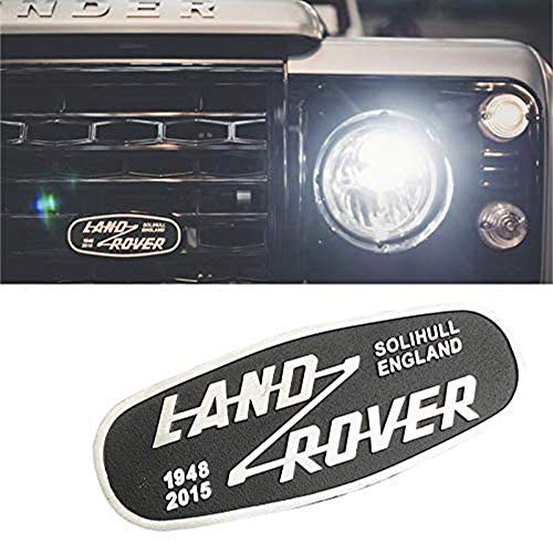 XCBW Emblema del Logotipo para la Etiqueta engomada de la Insignia de Las Letras del Metal de la Parrilla Delantera para Land Rover Defender 2015 Modificación del Coche