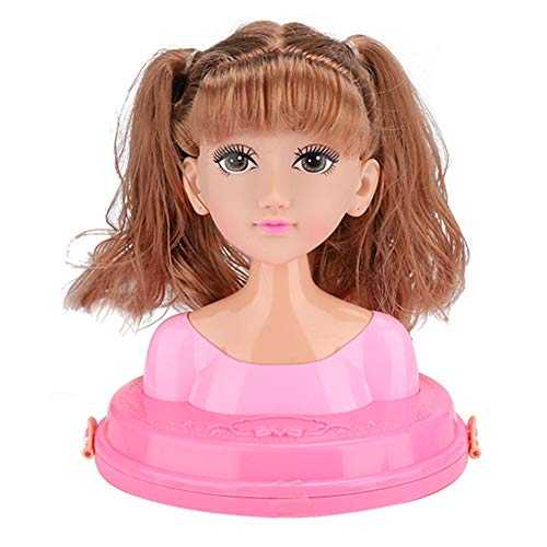 XINL Cabeza de muñeca, Peluquería Princesa Belleza Maquillaje Juguetes Juguetes para niñas Busto Conjunto de Vestido de muñeca Caja de Regalo para niños Cabeza de maniquí, para(MY319-8)