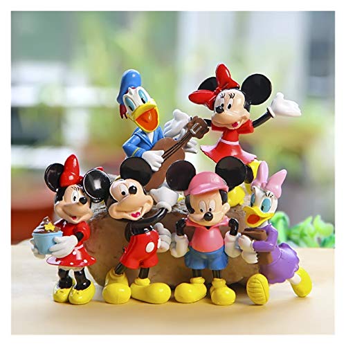 Yanchuan Figura Juguete Toys Hot 8cm 6pcs / Set Mickey Mouse Choushouse Minnie Donald Pato Coleccionadores Figura de acción Toys Doll Gift Doll (Color : 6Pcs Lot)