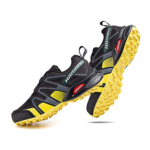 Zapatillas De Trail Running Impermeables para Hombre Mujer Zapatillas Trekking Zapatos Senderismo Deporte Amarillo Talla 43