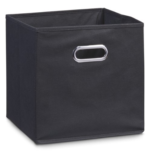 Zeller 14113 - Caja de almacenaje de tela, plegable, 32 x 32 x 32 cm, color negro