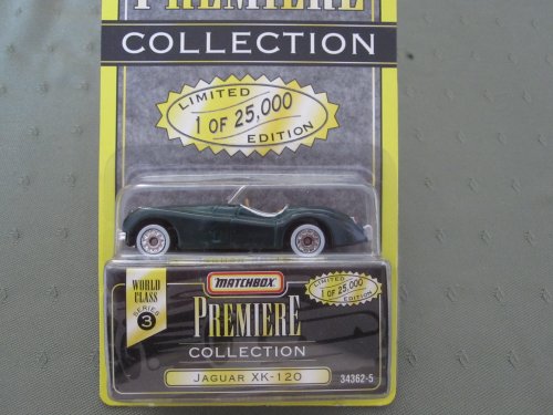1995 - Tyco Toys - Matchbox Premiere Collection - World Class Series 3 - Jaguar XK-120 - Green - 1 of 25,000 - Out of Production - New - Limited Edition - Collectible by Matchbox