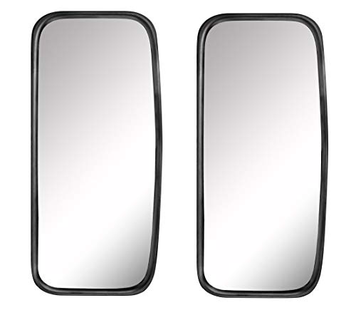 2 espejos universales para camiones, furgonetas o autobuses, 36,5 x 18 cm, tamaño con soporte flexible.