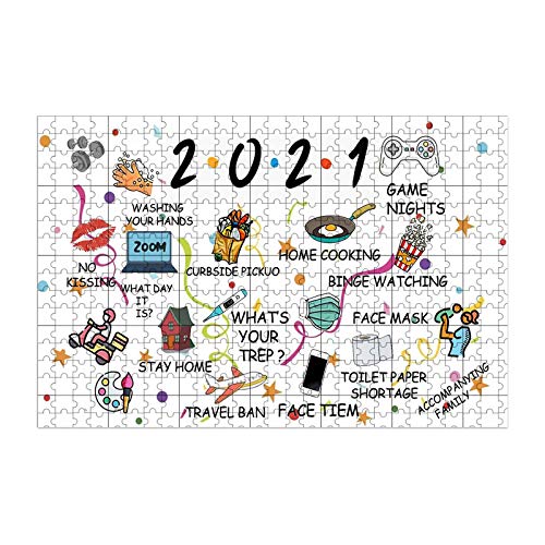 2021 Memories 1000 piezas de papel hecho de rompecabezas infantil 2021 patrón rompecabezas