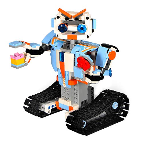 Aibecy Robot inteligente Kit de bricolaje Bloque de construcción inteligente programable regalo Ciencia Ingeniería Aprendizaje educativo STEM Control remoto y aplicación de teléfono inteligente