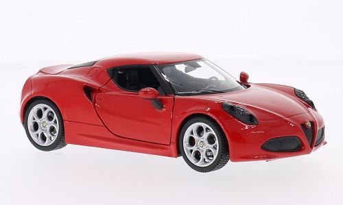 Alfa Romeo 4C, red, 2014, Model Car, Ready-made, Welly 1:24 by Welly
