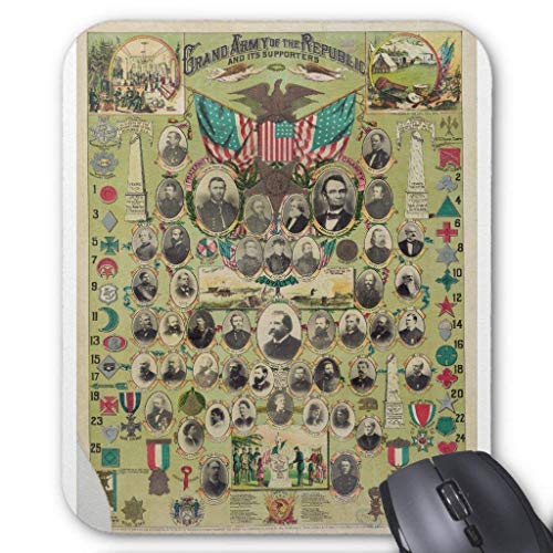 American Civil War's Grand Army of The Republic Mouse Pad 18×22 cm