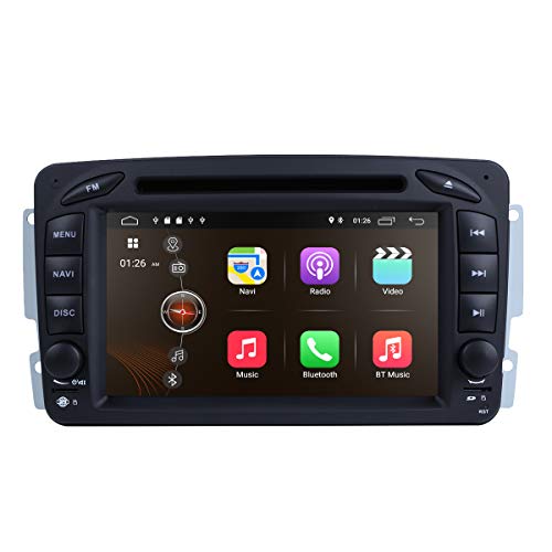 Android 10 Car Stereo DVD Player 2GB RAM Quad Core Autoradio Moniceiver DVD GPS Bluetooth Navigation For Mercedes-Benz C Class W203/Clk -C209/W209/Viano/Vito W639/Vaneo/G-W463/A-Class W168 …
