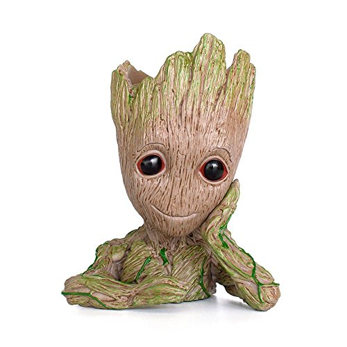 Baby Groot Maceta - Figura de Groot como macetero o portabolígrafos | Regalos y Juguetes Divertidos en 3D de Marvel para niños - Figura de acción de Guardianes de la Galaxia de Marvel