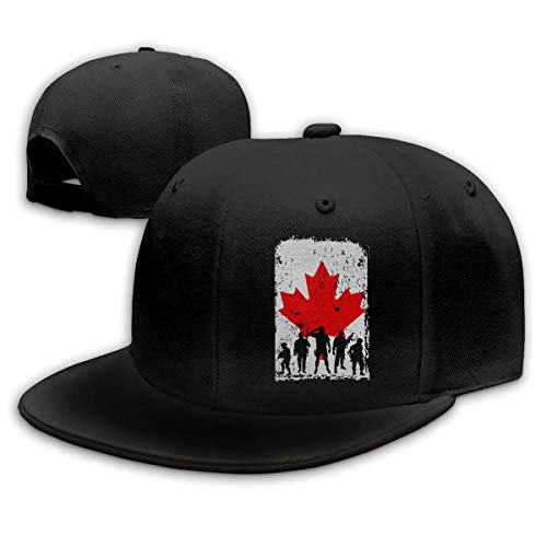 Bandera de Canadá Soldados Veteranos Gorra de béisbol lisa ajustable para hombres y mujeres Sombrero de papá