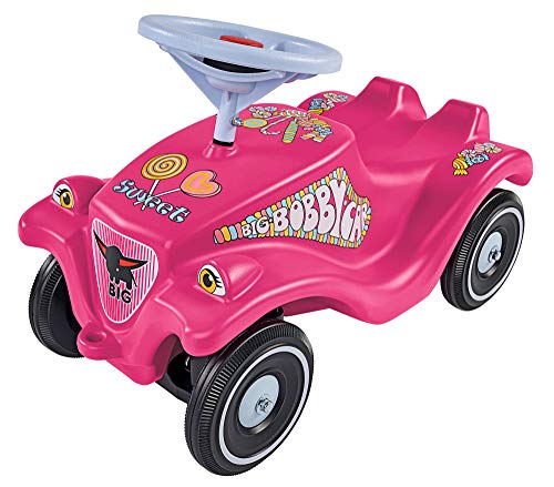 BIG Spielwarenfabrik- Big-Bobby Car-Classic Vehículo Infantil con Pegatinas en diseño Candy, soporta hasta 50 kg, para niños a Partir de 1 año (800056129)
