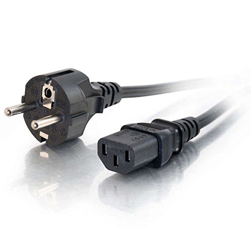 C2G 0.5m Universal Power Cord - Cable (0,5 m, Male Connector/Female Connector, Negro)