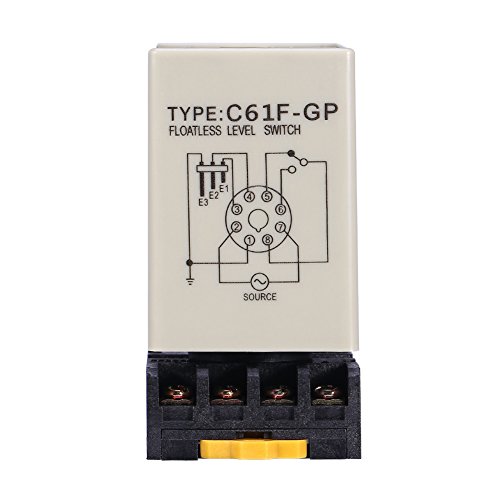 C61F-Gp Ac220V 50 y 60Hz Controlador de interruptor de nivel sin flotador líquido Interruptor de nivel sin flotador con base para circuito de control automático