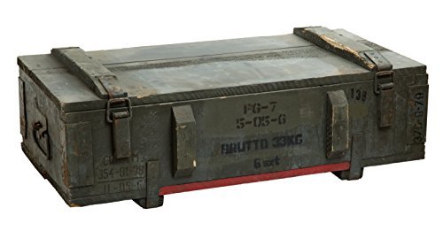 Caja de municiones PG 7 Almacenamiento pecho ca 80x42x24cm Cajón militar Munitionsbox Caja de madera Caja de Madera Caja de vino Cajón de manzana Shabby Vintage