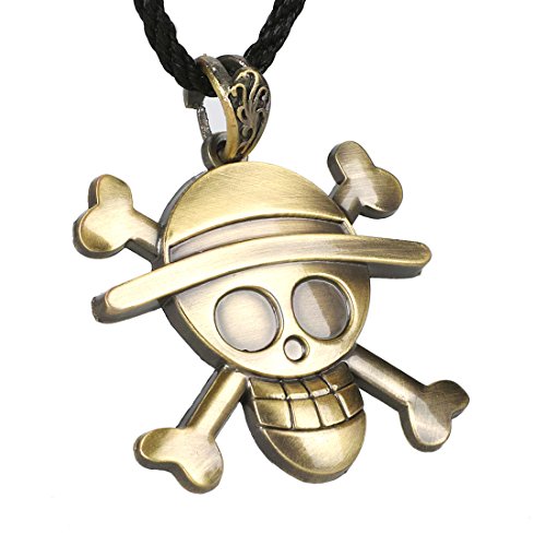 CoolChange Collar de One Piece con Jolly Roger de los Piratas Sombrero de Paja