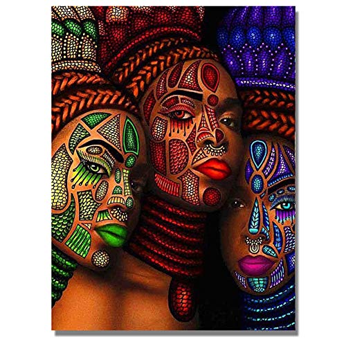 Diamond Painting by Numbers Kits DIY 5D Full Drill Mujer africana Paste Crystal Rhinestone Adults Kids Handmade Embroidery Diamond Art Craft for 30x40cm
