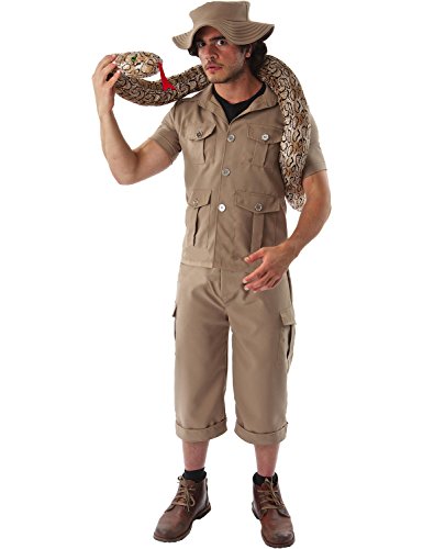Disfraz Traje de Explorador de la Jungla Safari Caqui Guardián de Zoológico para Hombres