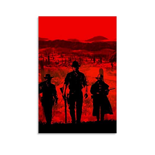 DRAGON VINES Pesadilla de los muertos, Red Dead Redemption 2 lienzo para pasillo de 30 x 45 cm