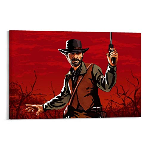DRAGON VINES Póster artístico de Red Dead Redemption 2 Desperado John Marston para dormitorio, oficina (20 x 30 cm)