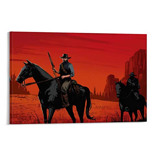 DRAGON VINES Red Dead Redemption 2 Adventure Story - Lienzo decorativo para dormitorio (60 x 90 cm)