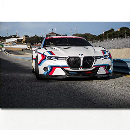 DXNB BMW 3.0 CSL Hommage R Concept Race Racing Vehicles Arte de la Pared Posters e Impresiones Arte en Lienzo Pinturas enmarcadas para la decoración de la habitación 20X30 Pulgadas Sin Marco Blanco
