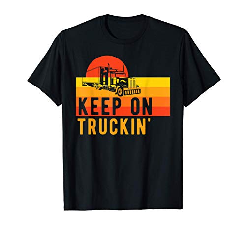 El conductor del camión Regalo retro sigue en el camión Camiseta