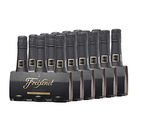 Freixenet Mini Cordon Negro Cava Brut Pack 3 botellas de 200 ml - Lote de 6 packs- Total: 3600 ml