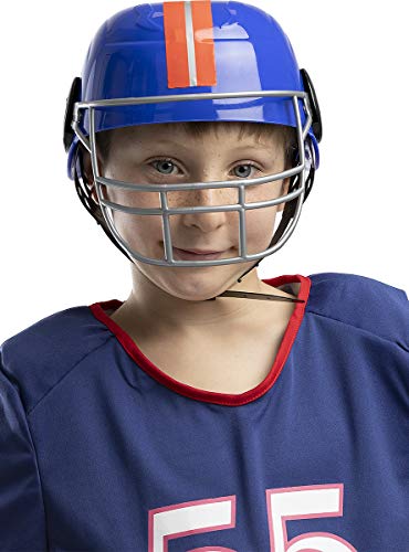 Funidelia | Casco de fútbol Americano para niño y niña ▶ Rugby, Quarterback, Fútbol Americano, Profesiones - Azul, Accesorio para Disfraz