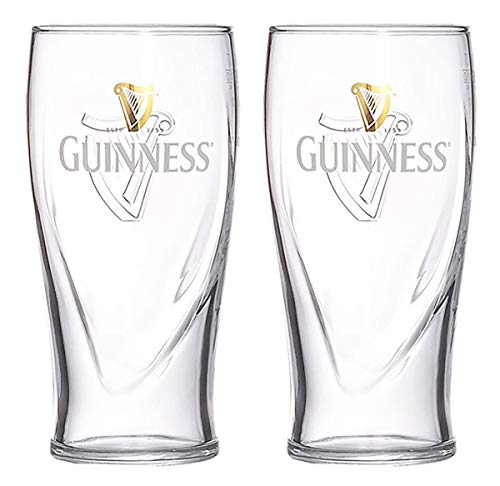 Guinness – Juego de 2 vasos con diseño de arpa