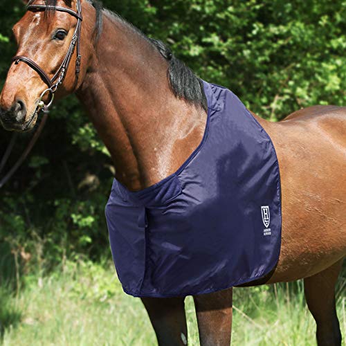 Harrison Howard Babero protector de hombro para caballo con protector de pecho, color azul medianoche