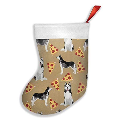 hgdfhfgd Cute Pizzas Dogs Christmas Stockings, Socks for Family Holiday Xmas Party Decorations, Christmas Tree Hanging Toys, Candy Gift Bag Holders for Kids